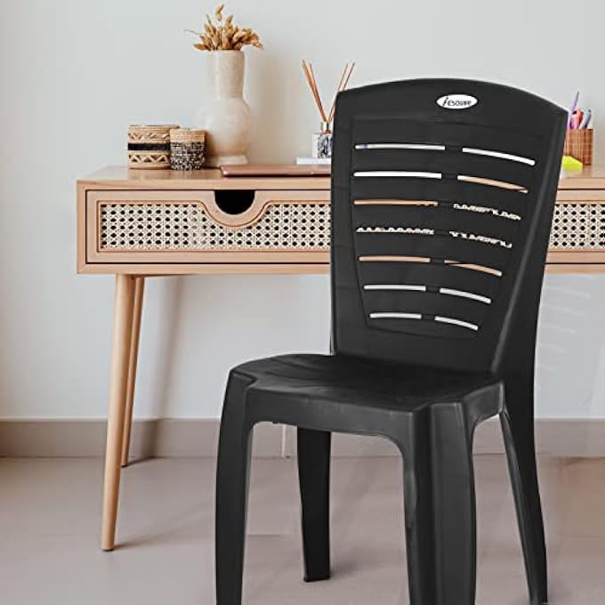 rayihni كرسي إيريس - بلاستيك للدراسة باللون الأسود، 12-24 شهرًا - Image 2